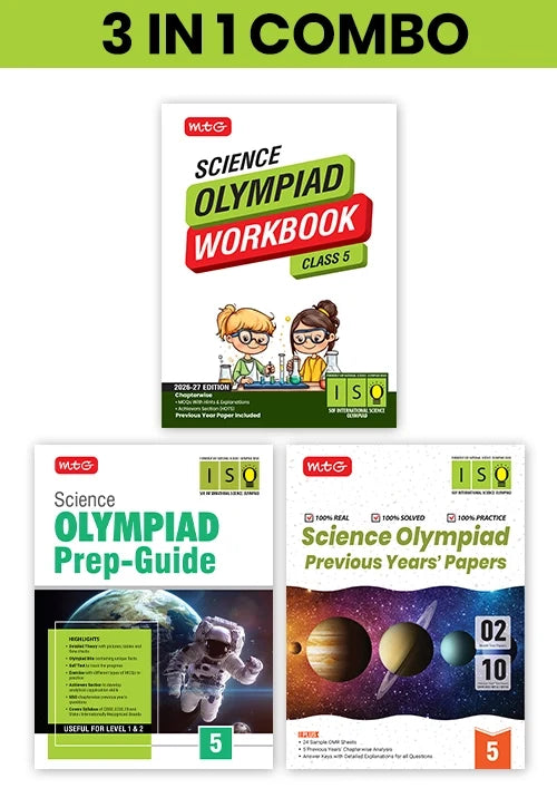 Class 5 International Science Olympiad (ISO) Workbook, Prep-Guide and Previous Years Papers (PYQs) with Mock Test Paper – SOF Olympiad Books For 2026-27 Exam (3 IN 1 COMBO), Publisher: MTG Learning Media Pvt Ltd