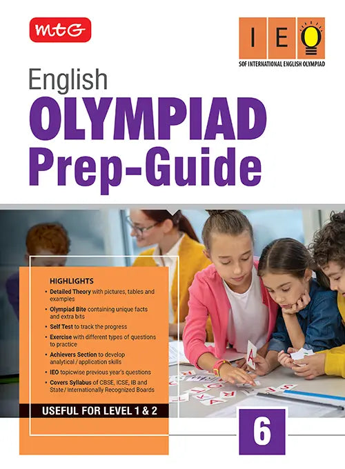 Class 6 Olympiad Prep-Guide (OPG) English (IEO) – Detailed Theory, Self Test For SOF 2026-27 Exam, Publisher: MTG Learning Media Pvt Ltd