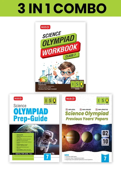 Class 7 International Science Olympiad (ISO) Workbook, Prep-Guide and Previous Years Papers (PYQs) with Mock Test Paper – SOF Olympiad Books For 2026-27 Exam (3 IN 1 COMBO), Publisher: MTG Learning Media Pvt Ltd