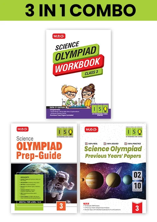 Class 3 International Science Olympiad (ISO) Workbook, Prep-Guide and Previous Years Papers (PYQs) with Mock Test Paper – SOF Olympiad Books For 2026-27 Exam (3 IN 1 COMBO), Publisher: MTG Learning Media Pvt Ltd