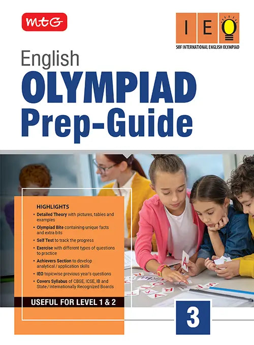 Class 3 Olympiad Prep-Guide (OPG) English (IEO) – Detailed Theory, Self Test For SOF 2026-27 Exam, Publisher: MTG Learning Media Pvt Ltd