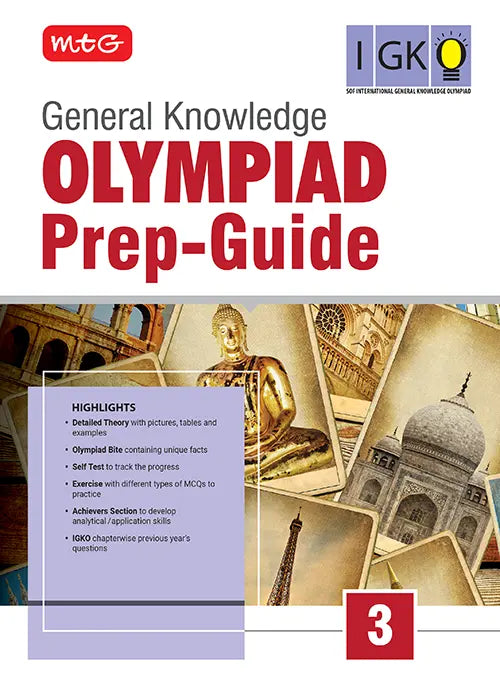 Class 3 Olympiad Prep-Guide (OPG) General Knowledge (IGKO) – Detailed Theory, Self Test For SOF 2026-27 Exam, Publisher: MTG Learning Media Pvt Ltd