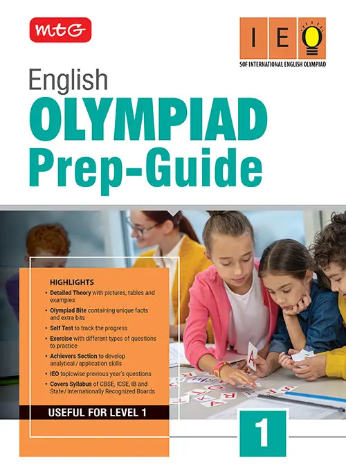 Class 1 Olympiad Prep-Guide (OPG) English (IEO) – Detailed Theory, Self Test For SOF 2026-27 Exam,Publisher: MTG Learning Media Pvt Ltd