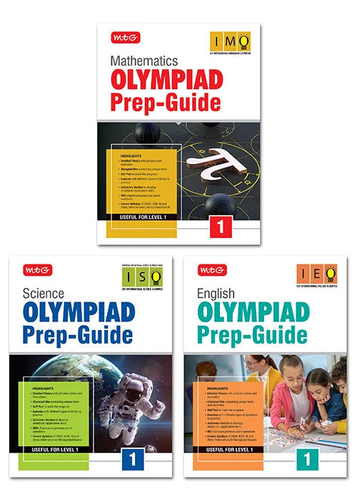 Class-1 Olympiad Prep-Guide Mathematics, Science and English (OPG Combo Pack) For SOF 2026-27 Exam, Publisher: MTG Learning Media Pvt Ltd