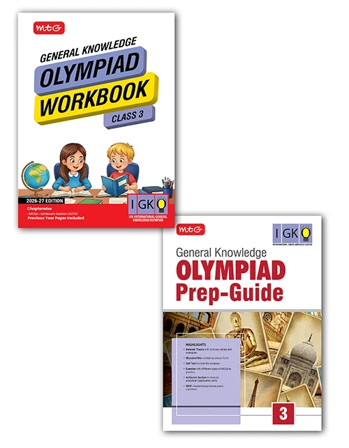 Class 3 General Knowledge (IGKO) Olympiad Workbook and Prep Guide – Detailed Theory, Self Test For SOF 2026-27 Exam (2 IN 1 COMBO), Publisher: MTG Learning Media Pvt Ltd