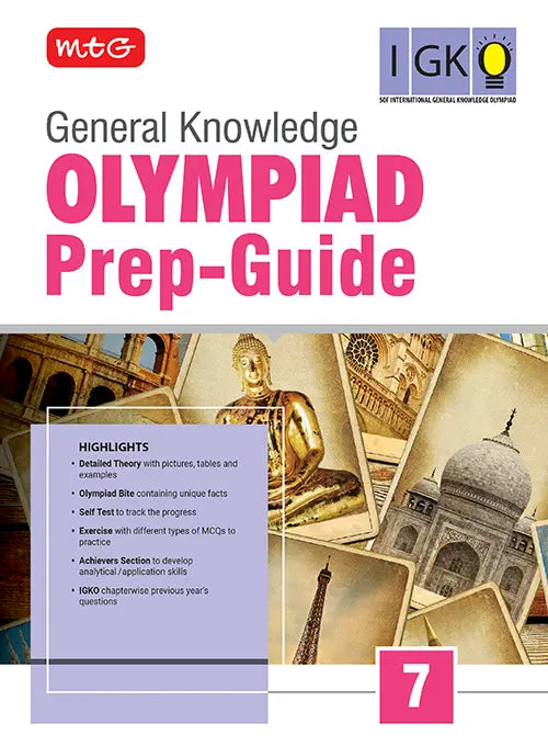 Class 7 Olympiad Prep-Guide (OPG) General Knowledge (IGKO) – Detailed Theory, Self Test For SOF 2026-27 Exam, Publisher: MTG Learning Media Pvt Ltd