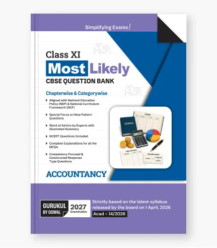 Accountancy Most Likely CBSE Question Bank Class 11 Exam 2027 By Oswal Publishers