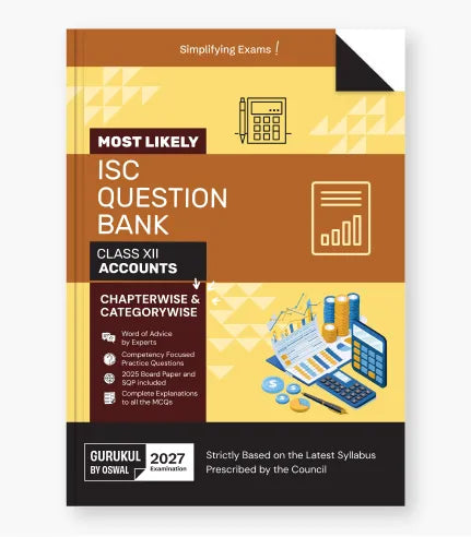 Accounts Most Likely Question Bank ISC Class 12 for 2027 Exam By Oswal Publishers