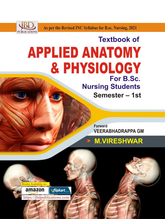 Textbook of APPLIED ANATOMY & PHYSIOLOGY BY M.VIRESHWAR (JBD)