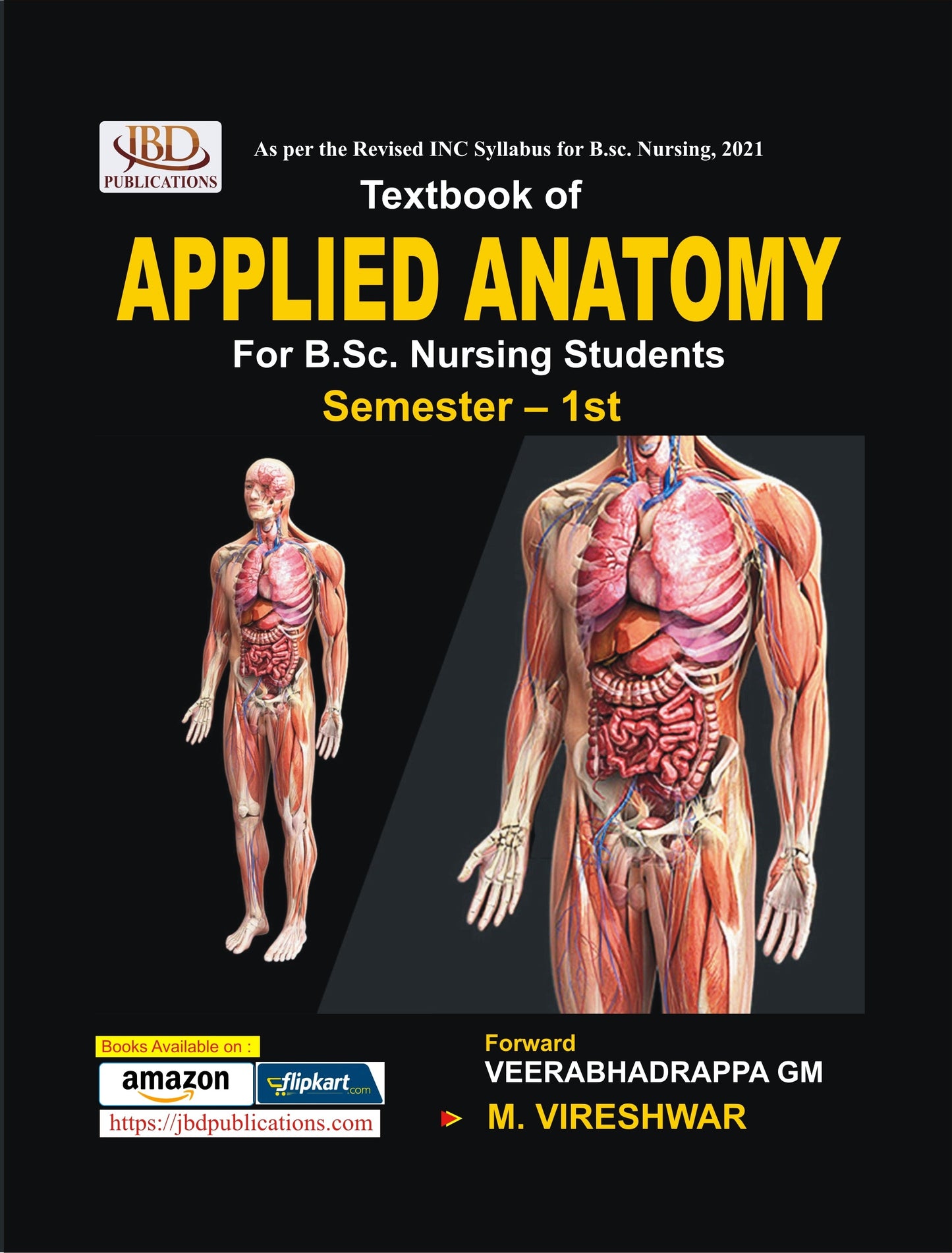 Textbook of APPLIED ANATOMY BY M.VIRESHWAR (JBD)