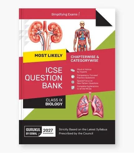 Biology Most Likely Question Bank ICSE Class 9 For 2027 Exam By Oswal Publishers