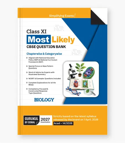 Biology Most Likely CBSE Question Bank Class 11 Exam 2027 By Oswal Publishers