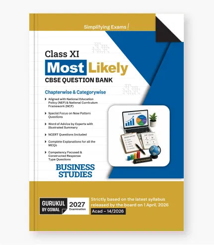 Business Studies Most Likely CBSE Question Bank Class 11 Exam 2027 By Oswal Publishers