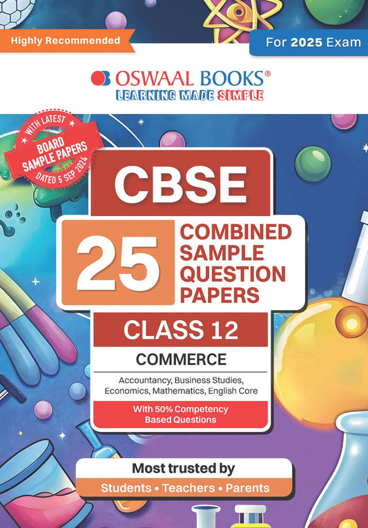 CBSE 25 Combined Sample Question Papers Class 12 Commerce Books Accountancy, Business Studies, Economics, Mathematics, English Core (For 2025 Exam)Oswaal