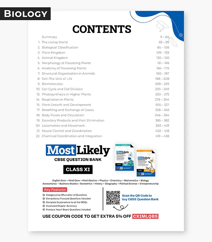 Most Likely CBSE Question Bank Class 11 Bundles (Set of 4) Physics, Chemistry, Biology & English for Exam 2026 By Oswal Publishers