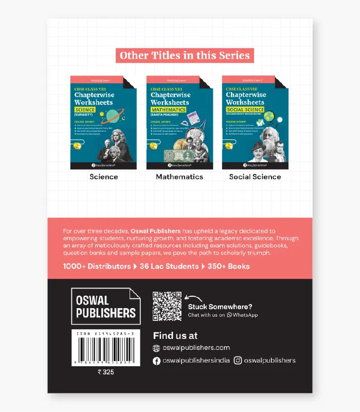 English (Poorvi) Chapterwise Worksheets CBSE Class 8 By Oswal Publishers