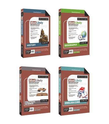 Most Likely CBSE Question Bank Class 12 Bundles (Set of 4) History, Geography, Political Science & English for Exam 2027 By Oswal Publishers
