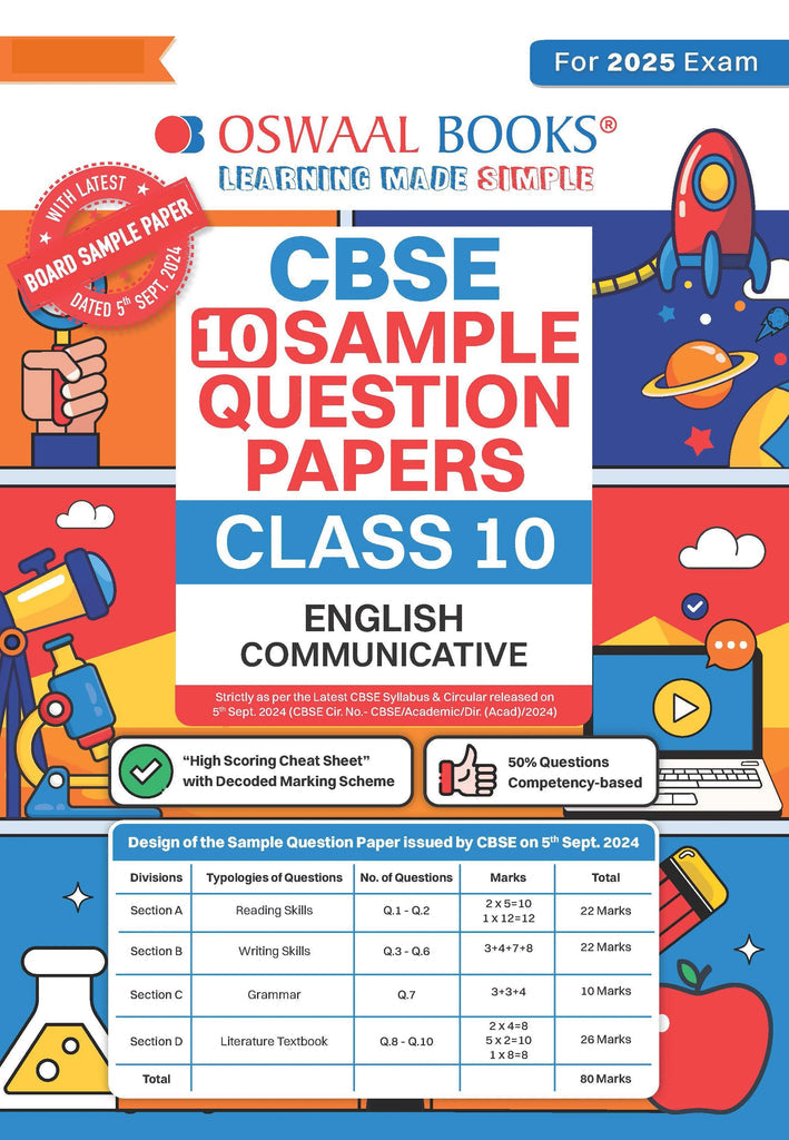 CBSE Sample Question Papers Class 10 English Communicative Book (For 2 ...