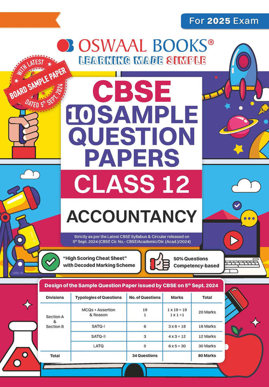 CBSE Sample Question Papers Class 12 Accountancy (For 2025 Exam)Oswaal