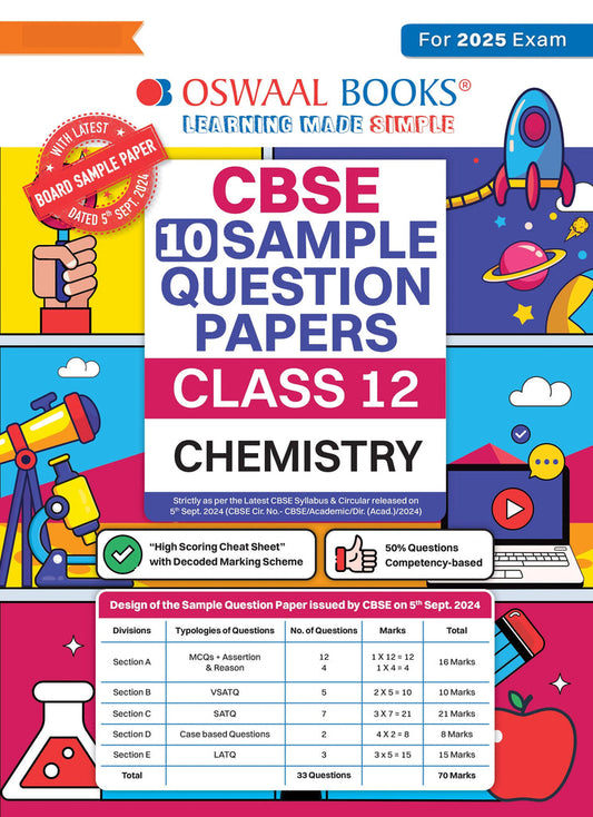 CBSE Sample Question Papers Class 12 Chemistry (For 2025 Exam)Oswaal