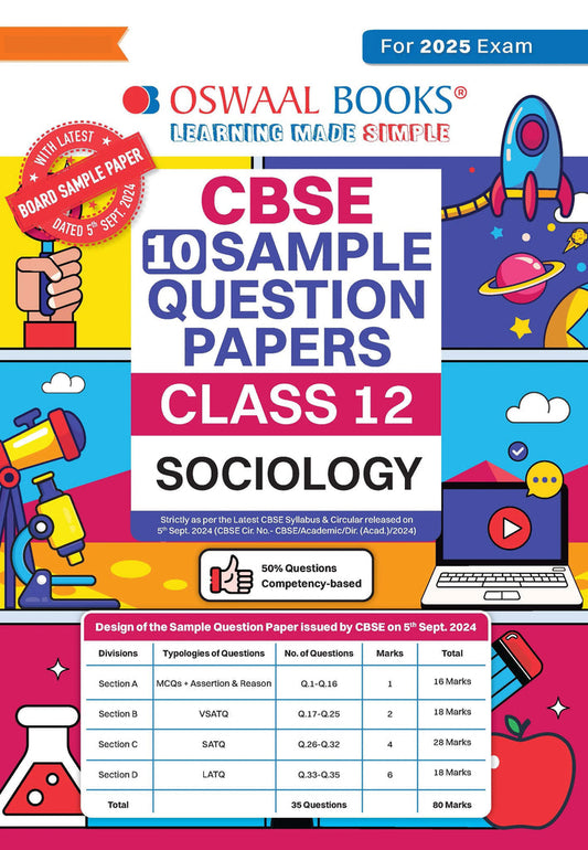 CBSE Sample Question Papers Class 12 Sociology (For 2025 Exam)Oswaal