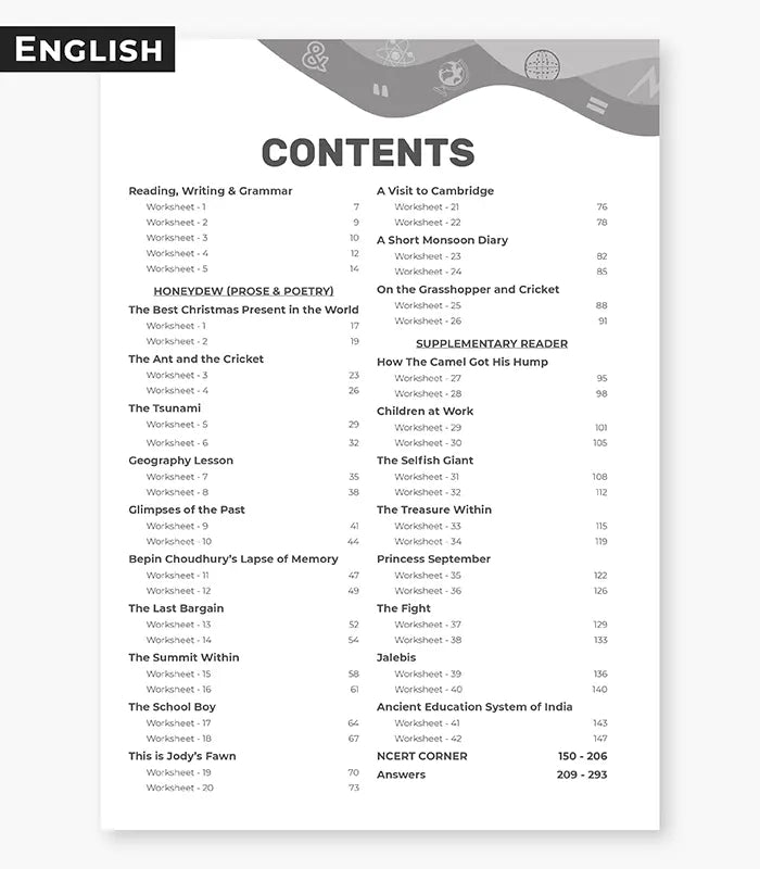 Gurukul by Oswal Chapterwise Worksheets CBSE Class 8 Bundles (Set of 4) Maths, Science, Social Science, English for Exam 2027 By Oswal Publishers