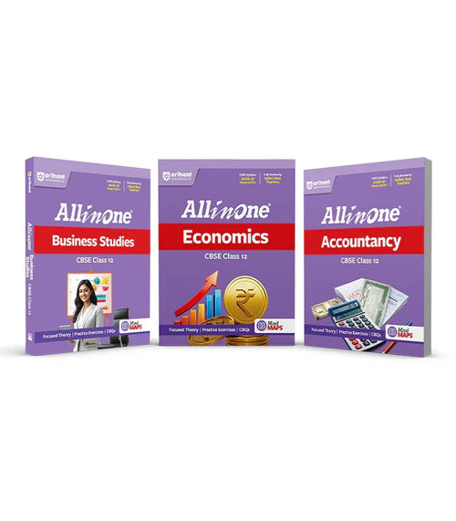 Combo of CBSE All in One Class 12th Exam 2026-2027 | Business Studies, Economics, Accountancy | Revised Edition as per Latest Syllabus,  Author: Team Arihant , Publisher: Arihant prakashan
