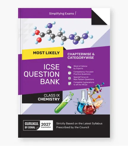 Chemistry Most Likely Question Bank ICSE Class 9 For 2027 Exam By Oswal Publishers