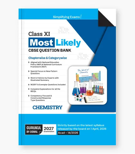 Chemistry Most Likely CBSE Question Bank Class 11 Exam 2027 By Oswal Publishers