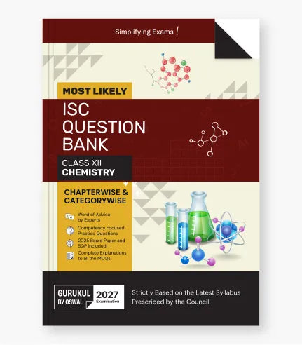 Chemistry Most Likely Question Bank ISC Class 12 for 2027 Exam By Oswal Publishers