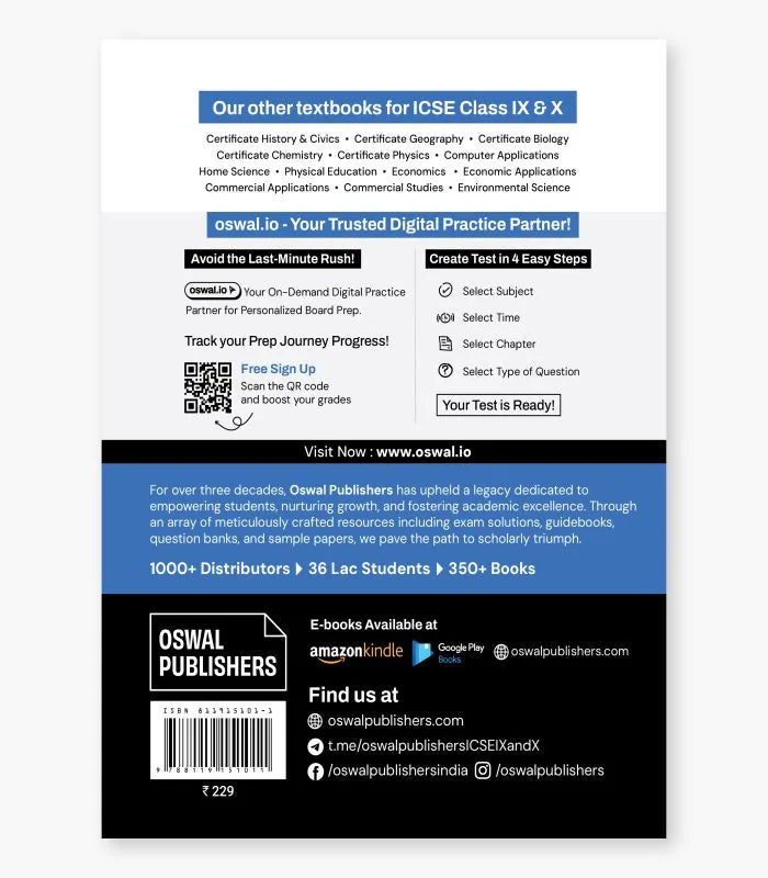 Certificate Chemistry Textbook ICSE Class 9 By Oswal Publishers