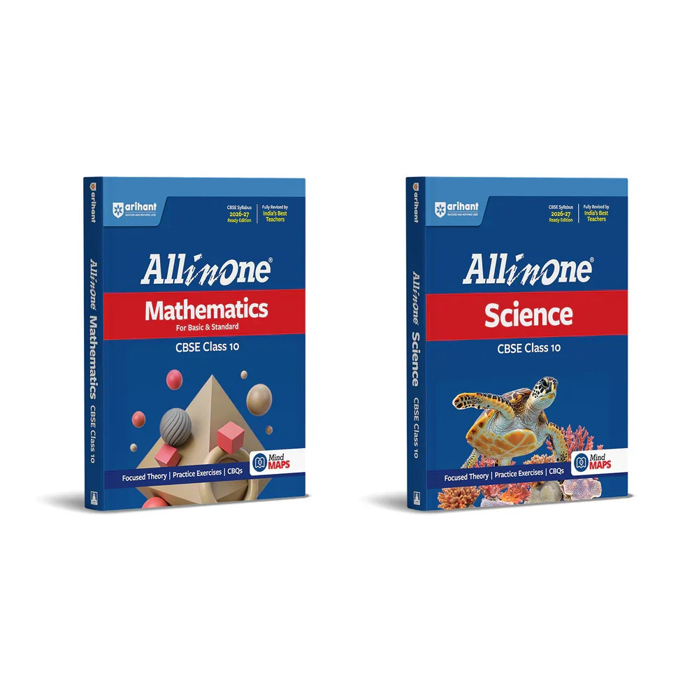 Combo of cbse all in One Class 10 Exam 2026-2027 | Mathematics & Science | Revised Edition as per Latest Syllabus |,  Author: Team Arihant , Publisher: Arihant prakashan