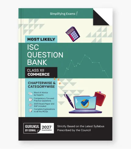 Commerce Most Likely Question Bank ISC Class 12 for 2027 Exam By Oswal Publishers