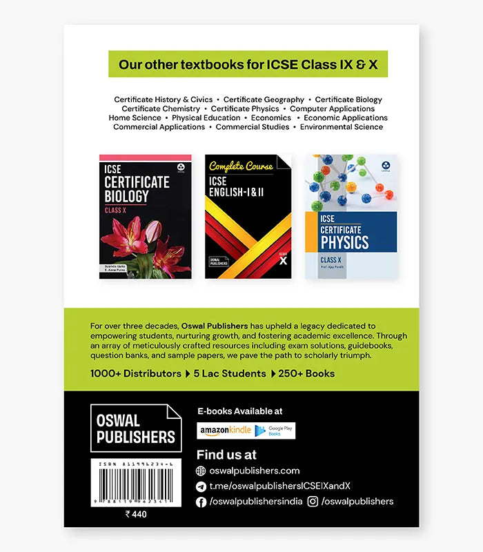 Commercial Applications Textbook ICSE Class 10 By Oswal Publishers