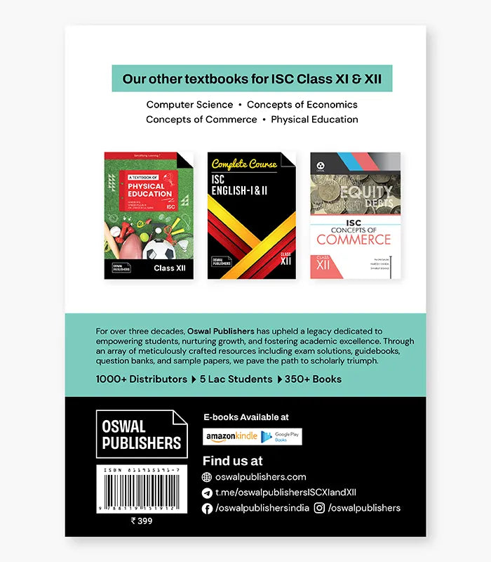 Concept of Economics Textbook ISC Class 12 By Oswal Publishers