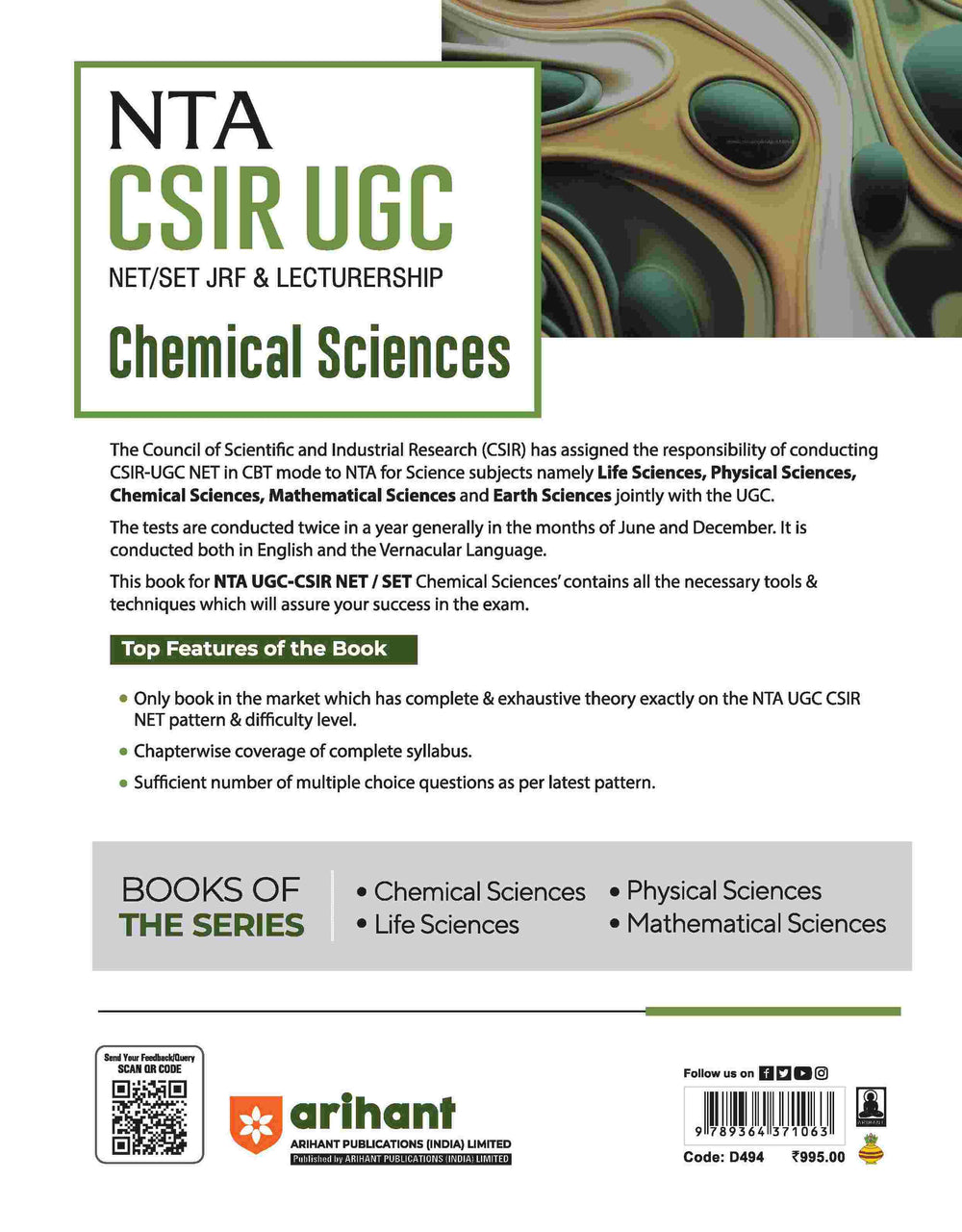 NTA CSIR UGC NET/SET/JRF & Lectureship 2025 - Study Guide Chemical Sciences