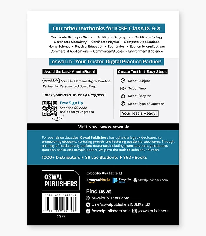 Economic Applications Textbook ICSE Class 9 By Oswal Publishers