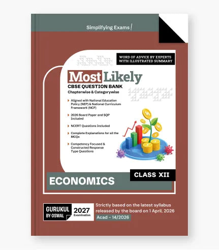 Economics Most Likely Question Bank CBSE Class 12 for 2027 Exam By Oswal Publishers