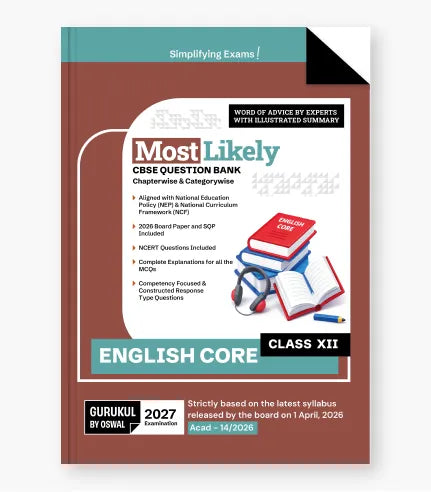 English Core Most Likely Question Bank CBSE Class 12 for 2027 Exam By Oswal Publishers