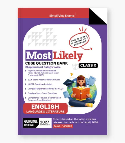 English Language & Literature Most Likely Question Bank CBSE Class 10 for 2027 Exam By Oswal Publishers