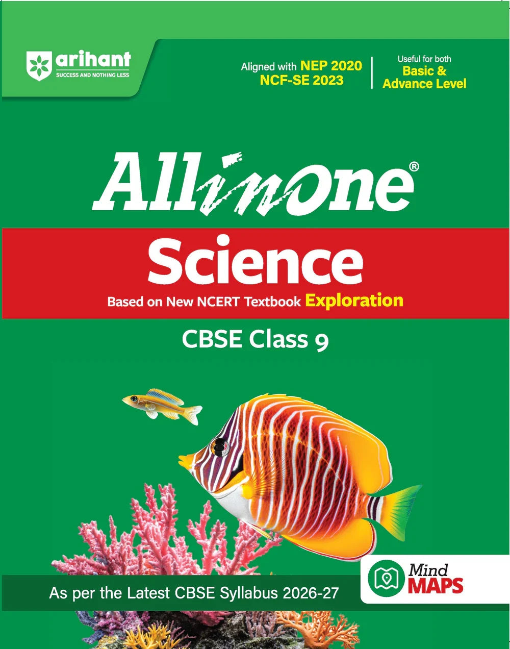 ll in One Science (Exploration) Class 9 for CBSE Exam 2026-27 | NCERT Based Complete Theory, Practice Exercises, CBQs, A-R, Sample Papers & Mind Maps | Revised Edition as per Latest Syllabus,  Author: Team Arihant , Publisher: Arihant prakashan