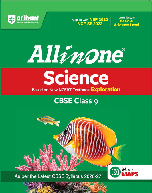 ll in One Science (Exploration) Class 9 for CBSE Exam 2026-27 | NCERT Based Complete Theory, Practice Exercises, CBQs, A-R, Sample Papers & Mind Maps | Revised Edition as per Latest Syllabus,  Author: Team Arihant , Publisher: Arihant prakashan