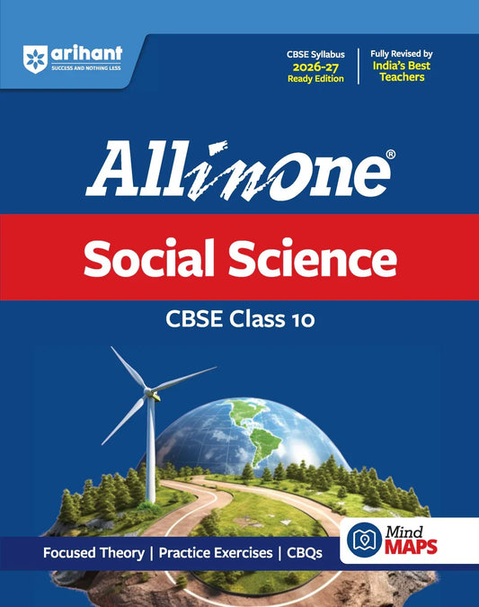 All in One Social Science Class 10 for CBSE Exam 2026-27 | NCERT Based Complete Theory, Practice Exercises, CBQs, A-R, Sample Papers & Mind Maps | Revised Edition as per Latest Syllabus,  Author: Team Arihant , Publisher: Arihant prakashan