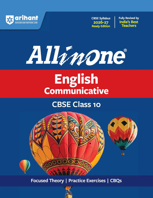All in One English Communicative Class 10 for CBSE Exam 2026-27 | NCERT Based Complete Theory, Practice Exercises, CBQs, A-R, Sample Papers & Mind Maps | Revised Edition as per Latest Syllabus ,  Author: Team Arihant , Publisher: Arihant prakashan