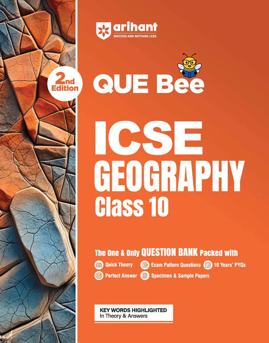 ICSE Geography Class 10 Exam | Quick Theory, Exam Pattern Questions & Sample Papers | As per Latest ICSE Syllabus | Que Bee 2nd Edition,  Author: Team Arihant , Publisher: Arihant prakashan