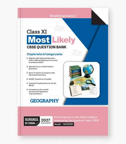 Geography Most Likely CBSE Question Bank Class 11 Exam 2027 By Oswal Publishers
