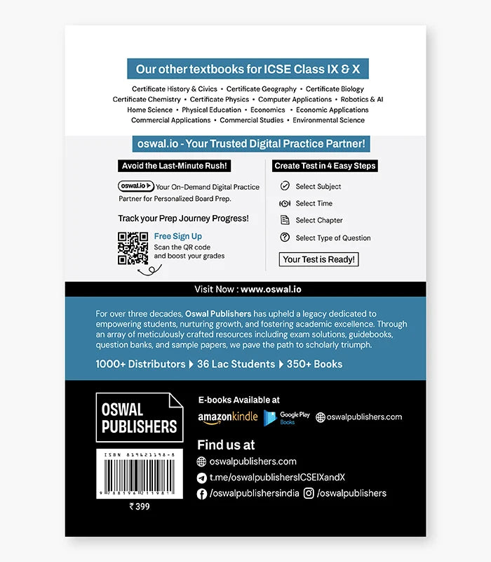 Certificate Geography Textbook ICSE Class 10 By Oswal Publishers