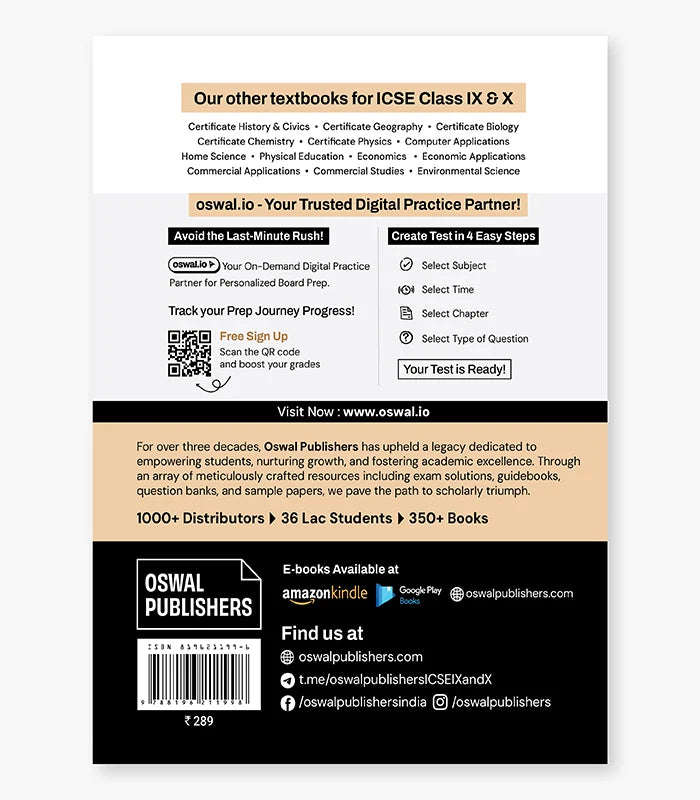 Certificate Geography Textbook for ICSE Class 9 By Oswal Publishers