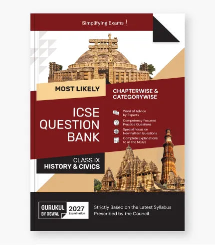 History & Civics Most Likely Question Bank ICSE Class 9 For 2027 Exam By Oswal Publishers