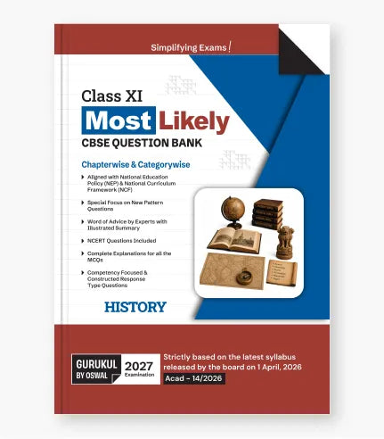 History Most Likely CBSE Question Bank Class 11 Exam 2027 By Oswal Publishers